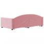 Preview: Tagesbett Ausziehbar mit Schubladen Rosa 90x200 cm Samt