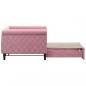 Preview: Tagesbett Ausziehbar Rosa 90x200 cm Samt