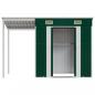 Preview: Gartenhaus mit Schleppdach Grün 277x110,5x181 cm Stahl