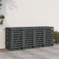 Preview: Mülltonnenbox für 4 Tonnen Grau Massivholz Kiefer
