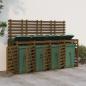 Preview: ARDEBO.de - Mülltonnenbox für 4 Tonnen Honigbraun Massivholz Kiefer