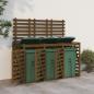 Preview: ARDEBO.de - Mülltonnenbox für 3 Tonnen Honigbraun Massivholz Kiefer
