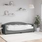 Preview: ARDEBO.de - Tagesbett mit Matratze Dunkelgrau 80x200 cm Stoff