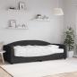 Preview: ARDEBO.de - Tagesbett mit Matratze Schwarz 90x200 cm Stoff