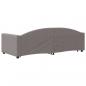 Preview: Tagesbett Ausziehbar mit Schubladen Taupe 90x200 cm Stoff