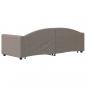 Preview: Tagesbett Ausziehbar mit Schubladen Taupe 80x200 cm Stoff