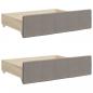 Preview: Tagesbett Ausziehbar mit Schubladen Taupe 80x200 cm Stoff