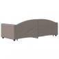 Preview: Tagesbett Ausziehbar Taupe 80x200 cm Stoff