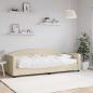 Preview: ARDEBO.de - Tagesbett mit Matratze Creme 90x200 cm Stoff