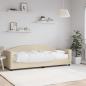 Preview: ARDEBO.de - Tagesbett mit Matratze Creme 80x200 cm Stoff