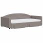 Preview: Tagesbett Ausziehbar mit Schubladen Taupe 100x200 cm Stoff