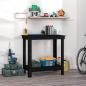 Preview: ARDEBO.de - Werkbank Schwarz 80x50x80 cm Massivholz Kiefer