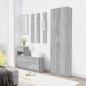 Preview: Garderobenschrank Grau Sonoma 55x25x189 cm Holzwerkstoff