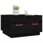 Preview: Couchtisch Schwarz 60x53x35 cm Massivholz Kiefer