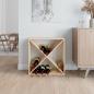 Preview: Weinregal 62x25x62 cm Massivholz Kiefer