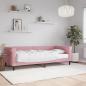 Preview: ARDEBO.de - Tagesbett mit Matratze Rosa 90x200 cm Samt