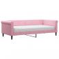 Preview: Tagesbett mit Matratze Rosa 90x200 cm Samt