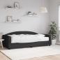 Preview: ARDEBO.de - Tagesbett mit Matratze Schwarz 100x200 cm Stoff