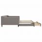 Preview: Tagesbett Ausziehbar mit Schubladen Taupe 100x200 cm Stoff