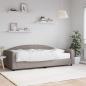 Preview: ARDEBO.de - Tagesbett mit Matratze Taupe 100x200 cm Stoff