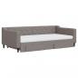 Preview: Tagesbett Ausziehbar mit Schubladen Taupe 100x200 cm Stoff