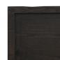 Preview: Tischplatte Dunkelbraun 220x50x(2-4)cm Massivholz Eiche