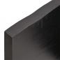 Preview: Tischplatte Dunkelbraun 100x40x(2-4)cm Massivholz Eiche