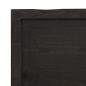 Preview: Tischplatte Dunkelbraun 100x40x(2-4)cm Massivholz Eiche