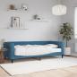 Preview: ARDEBO.de - Tagesbett mit Matratze Blau 90x200 cm Samt