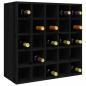 Preview: Weinregal Schwarz 56x25x56 cm Massivholz Kiefer