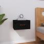 Preview: ARDEBO.de - Wand-Nachttisch Schwarz 40x29,5x22 cm