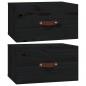 Preview: Wand-Nachttische 2 Stk. Schwarz 40x29,5x22 cm