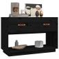 Preview: TV-Schrank Schwarz 90x40x60 cm Massivholz Kiefer