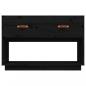 Preview: TV-Schrank Schwarz 90x40x60 cm Massivholz Kiefer