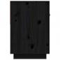 Preview: TV-Schrank Schwarz 90x40x60 cm Massivholz Kiefer