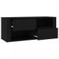 Preview: TV-Schrank Schwarz 100x35x40 cm Holzwerkstoff