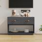 Preview: ARDEBO.de - TV-Schrank Grau 90x40x60 cm Massivholz Kiefer