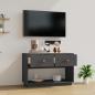 Preview: TV-Schrank Grau 90x40x60 cm Massivholz Kiefer