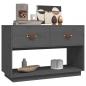 Preview: TV-Schrank Grau 90x40x60 cm Massivholz Kiefer