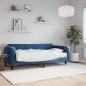 Preview: ARDEBO.de - Tagesbett mit Matratze Blau 100x200 cm Samt