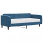 Preview: Tagesbett mit Matratze Blau 100x200 cm Samt