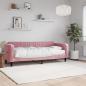 Preview: ARDEBO.de - Tagesbett mit Matratze Rosa 80x200 cm Samt