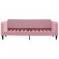 Preview: Tagesbett mit Matratze Rosa 80x200 cm Samt