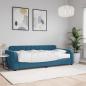 Preview: ARDEBO.de - Tagesbett mit Matratze Blau 90x200 cm Samt