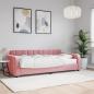 Preview: ARDEBO.de - Tagesbett mit Matratze Rosa 90x200 cm Samt