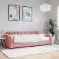 Preview: ARDEBO.de - Tagesbett mit Matratze Rosa 100x200 cm Samt