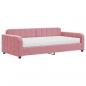 Preview: Tagesbett mit Matratze Rosa 100x200 cm Samt