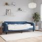 Preview: ARDEBO.de - Tagesbett mit Matratze Blau 90x200 cm Samt