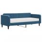 Preview: Tagesbett mit Matratze Blau 90x200 cm Samt