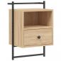 Preview: Wand-Nachttisch Sonoma-Eiche 40x30x61 cm Holzwerkstoff